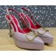 Valentino Heel 10.3cm Platform 2cm VLogo Signature Slingback Pumps Leather Nude 2023