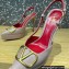Valentino Heel 10.3cm Platform 2cm VLogo Signature Slingback Pumps Leather Nude 2023