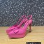 Valentino Heel 10.3cm Platform 2cm VLogo Signature Slingback Pumps Patent Pink 2023