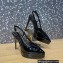 Valentino Heel 10.3cm Platform 2cm VLogo Signature Slingback Pumps Patent Black 2023
