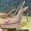 Valentino Heel 10.3cm Platform 2cm VLogo Signature Slingback Pumps Patent Nude 2023