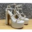 Valentino Heel 15cm Platform 6cm ROCKSTUD Sandals Leather White 2023