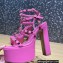 Valentino Heel 15cm Platform 6cm ROCKSTUD Sandals Leather Pink 2023