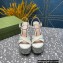 Gucci Heel 15.5cm Platform 6cm Interlocking G studs Sandals 719843 White 2023