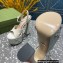 Gucci Heel 15.5cm Platform 6cm Interlocking G studs Sandals 719843 White 2023
