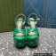Gucci Heel 15.5cm Platform 6cm Interlocking G studs Sandals 719843 Green 2023