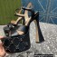 Gucci Heel 15.5cm Platform 6cm Interlocking G studs Sandals 719843 Black 2023