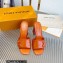 Louis Vuitton Heel 8.5cm Shake Mules in Patent calf leather Orange 2023