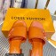 Louis Vuitton Heel 8.5cm Shake Mules in Patent calf leather Orange 2023