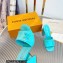 Louis Vuitton Heel 8.5cm Shake Mules in Patent calf leather Turquoise Green 2023