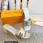 Louis Vuitton Heel 5.5cm Shake Mules in Metallic lambskin Gold 2023