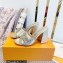 Louis Vuitton Heel 8.5cm Shake Mules in Metallic lambskin Gold 2023