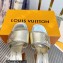 Louis Vuitton Heel 8.5cm Shake Mules in Metallic lambskin Gold 2023