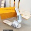 Louis Vuitton Shake Flat Mules in Metallic lambskin Silver 2023