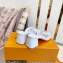 Louis Vuitton Heel 5.5cm Shake Mules in Patent calf leather White 2023
