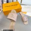 Louis Vuitton Shake Flat Mules in Patent calf leather Nude 2023