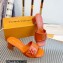 Louis Vuitton Heel 5.5cm Shake Mules in Patent calf leather Orange 2023