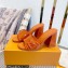 Louis Vuitton Heel 8.5cm Shake Mules in Patent calf leather Orange 2023