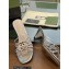 Gucci Heel 4.5cm Slide Sandals Silver with crystals Interlocking G 2023