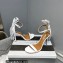 Aquazzura Heel 9.5cm Whip-It Fringe Leather Sandals White 2023