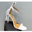 Aquazzura Heel 9.5cm Whip-It Fringe Leather Sandals White 2023