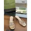 Gucci Heel 4.5cm Slide Sandals Gold with crystals Interlocking G 2023