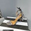 Aquazzura Heel 9.5cm Whip-It Fringe Leather Sandals Gray 2023