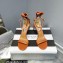 Aquazzura Heel 9.5cm Whip-It Fringe Leather Sandals Brown 2023