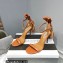 Aquazzura Heel 9.5cm Whip-It Fringe Leather Sandals Brown 2023