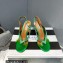 Aquazzura Heel 10.5cm Izzy Plexi Sandals Green 2023