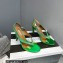 Aquazzura Heel 10.5cm Izzy Plexi Sandals Green 2023