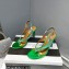 Aquazzura Heel 10.5cm Izzy Plexi Sandals Green 2023