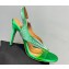 Aquazzura Heel 10.5cm Izzy Plexi Sandals Green 2023
