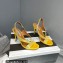 Aquazzura Heel 10.5cm Izzy Plexi Sandals Yellow 2023