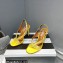 Aquazzura Heel 10.5cm Izzy Plexi Sandals Yellow 2023