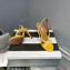 Aquazzura Heel 10.5cm Izzy Plexi Sandals Yellow 2023