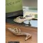 Gucci Heel 4.5cm Slide Sandals Gold with crystals Interlocking G 2023