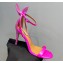 Aquazzura Heel 10.5cm Bow Tie Crystal Sandals Fuchsia 2023