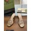 Gucci Heel 9cm Slide Sandals Gold with crystals Interlocking G 2023