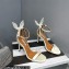 Aquazzura Heel 10.5cm Bow Tie Crystal Sandals White 2023