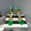 Aquazzura Heel 10.5cm Bow Tie Crystal Sandals Green 2023
