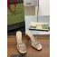 Gucci Heel 9cm Slide Sandals Gold with crystals Interlocking G 2023