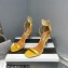 Aquazzura Heel 10.5cm Bow Tie Crystal Sandals Yellow 2023