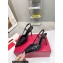 Valentino Heel 8.5cm VLogo Signature Slingback Pumps Hole Black 2023