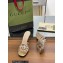 Gucci Heel 9cm Slide Sandals Gold with crystals Interlocking G 2023