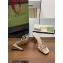 Gucci Heel 9cm Slide Sandals Gold with crystals Interlocking G 2023