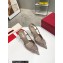 Valentino Heel 8.5cm VLogo Signature Slingback Pumps Hole Gray 2023
