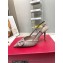 Valentino Heel 8.5cm VLogo Signature Slingback Pumps Hole Gray 2023