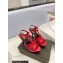 Saint Laurent Heel 10.3cm Platform 2.5cm Tribute Sandals in Smooth Leather 315490 Red