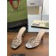 Gucci Heel 9cm Slide Sandals Silver with crystals Interlocking G 2023